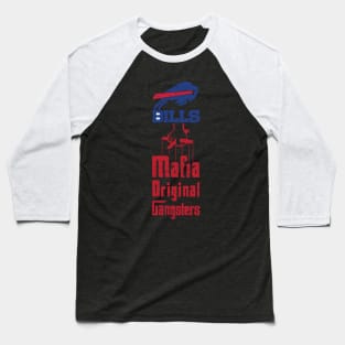 Bills Mafia Original Gangsters No.2 (Rough Textured) Baseball T-Shirt